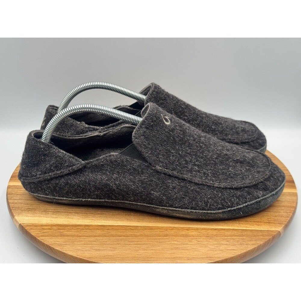 OLUKAI Men's Moloa Hulu Slip On Shoe Size 10 Gray Convertible Loafer Slipper